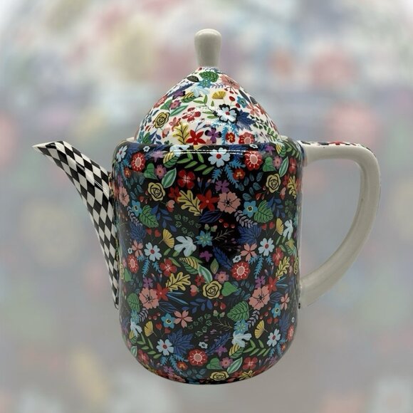 Gracie Stechcol Mad Hatter Design TEAPOT Bone China Made in England Collectible - Picture 5 of 16